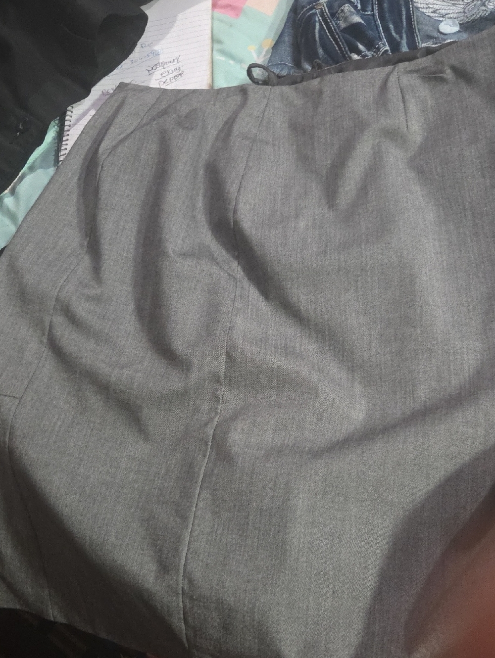 Elle Women's Gray Skirt - Classic Office Style